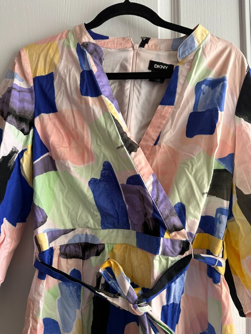 DKNY Watercolors 3/4 Sleeve Dress Size 12